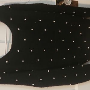 Express Black sweater with large Rhinestones